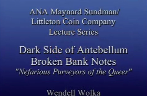 Dark Side of Antebellum Broken Bank Notes title card