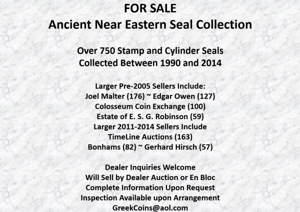 Seals E-Sylum ad 2024-05-26 Seal  Collection