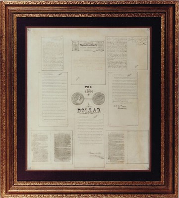 1804 Dollar letters framed