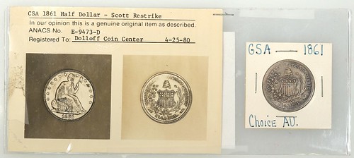 Holabird 2024-08 Sale Lot 4110 CSA Half Dollar restrike ANACS certificate