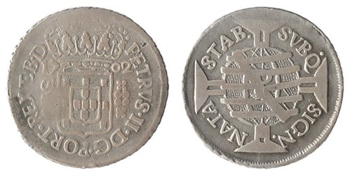 Vila Rica Auction 22 Lot 018 Brazil, 320 Réis, 1702P. Silver