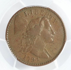 1794 starred reverse center obverse