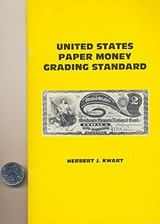 Kwart United States Paper Money Grading Standardbook cover