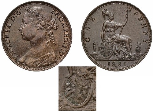 1881 Victoria Penny Heaton Mint