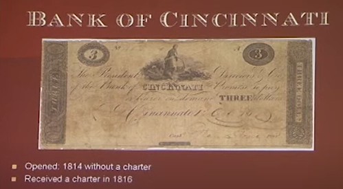 Bank of Cincinnati Three Dollar banknote