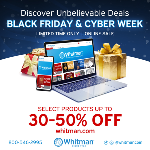 Whitman E-Sylum ad 2024-11-03 Black Friday