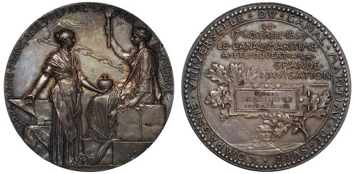 SR Auction XV Lot 48 Opening of the Suez Canal medal