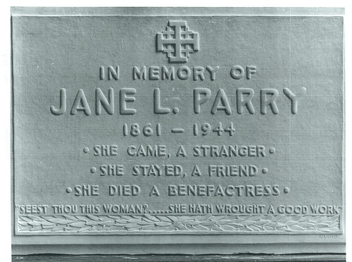 Parry, Jane L. Plaque