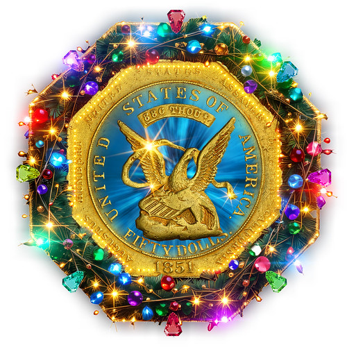 Coin Rarities Online colorful holiday $50 gold slug