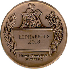 Medal Collectors of America Haephestus medal 2018 reverse