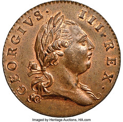 1773 Virginia halfpenny obverse