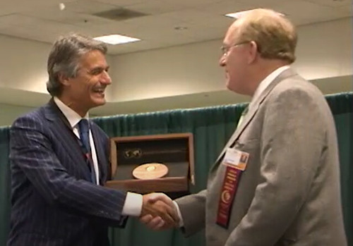 United Future World Currency coin presented to ANA Museum Barry Stuppler