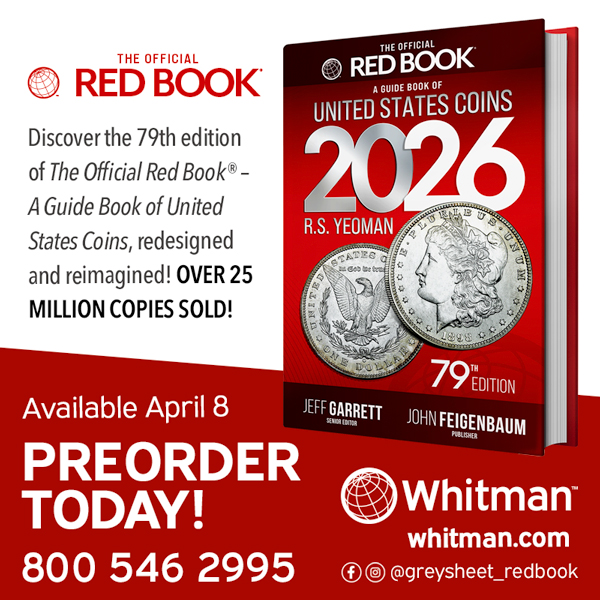 Whitman E-Sylum ad 2025-02 RED BOOK 2026