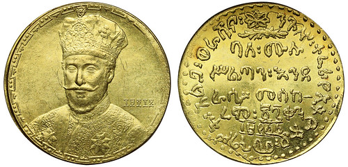 Sovereign Rarities Auction XVII Lot 527 gold Half-Talari of Addis Ababa