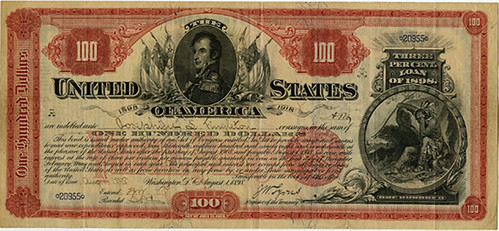 AIA Auction 100 Lot 178 1898 U.S. Spanish-American Loan $100 Bond