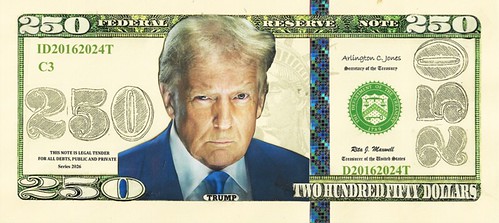 Trump $250 bill design idea front