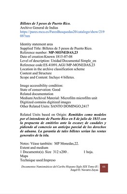 Numismatic Documents of the Hispanic Caribbean sample page 2