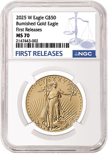 2025-W Burnished $50 Gold Eagle slabbed