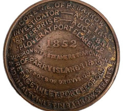 1852 Franklin expedition Rescue token obverse