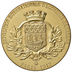 1912 France International Exhibition of Economics Medal reverse