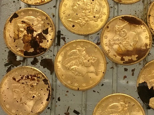 SS Central America gold coins in solution