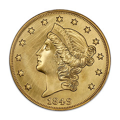 1849 Type I Double Eagle commemorative obverse
