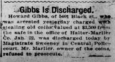 1919-03-27 Howard Gibbs is discharged