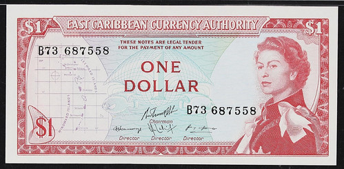 East Caribbean States Currency 1965 1 Dollar