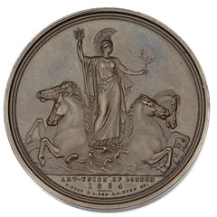1854 William Wyon Art Union of London Medal reverse