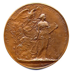 1905 Jewish Settlement in America medal reverse