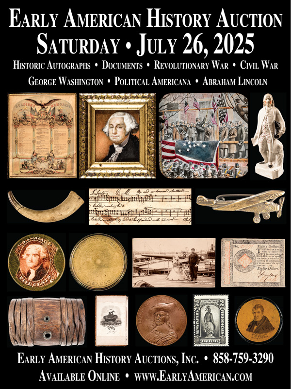 Early American E-Sylum ad 2025-07-13