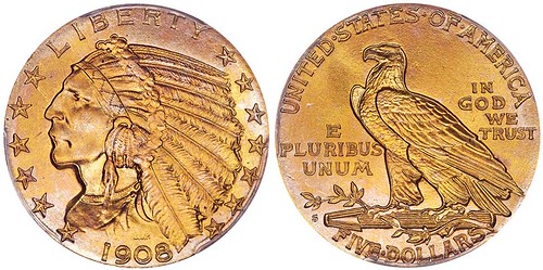 1908-S $5 Indian Half Eagle