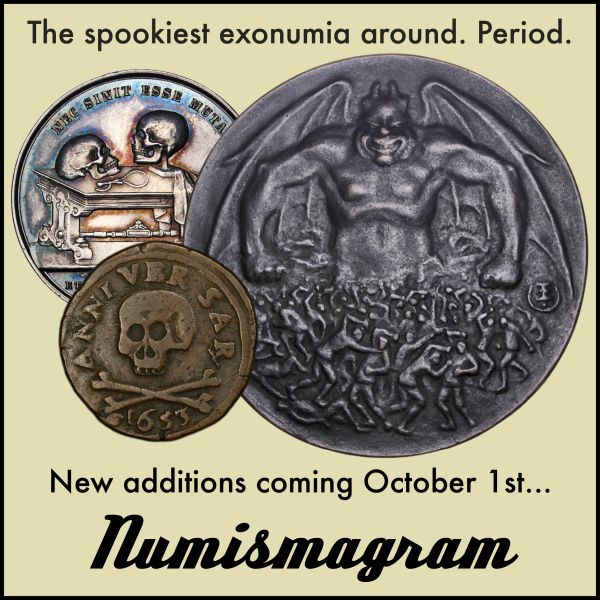 Numismagram E-Sylum 2025-09-28 Spookiest Exonumia