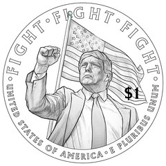 Trump coin design