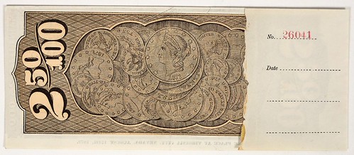 Virginia City Insane Asylum Scrip back