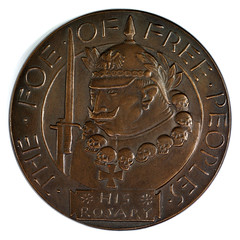 1918 Paul Manship Kulture in Belgium medal obverse