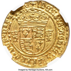 Heritage: Great Britain Showcase Auction Item 2 Reverse Henry VIII (1509-1547) gold Crown of the Double Rose ND (1536-1537) MS61 NGC,.jpg