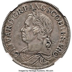 Heritage: Great Britain Showcase Auction Item 5 Obverse Oliver Cromwell Crown ND (1658/1657) AU58 NGC,.jpg