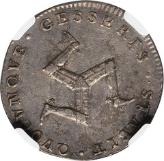 Heritage: Great Britain Showcase Auction Item 6 Reverse British Dependency. James Stanley silver Pattern 1/2 Penny 1723 AU53 NGC,.jpg