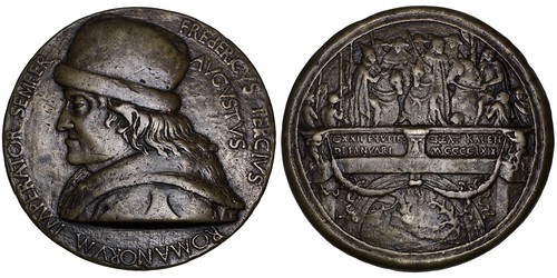 Numismagram Medal Selections: December 7, 2025 Item 1 Obverse 103428 | ITALY. Holy Roman Emperor Federico (Frederick) III cast bronze Medal.jpg
