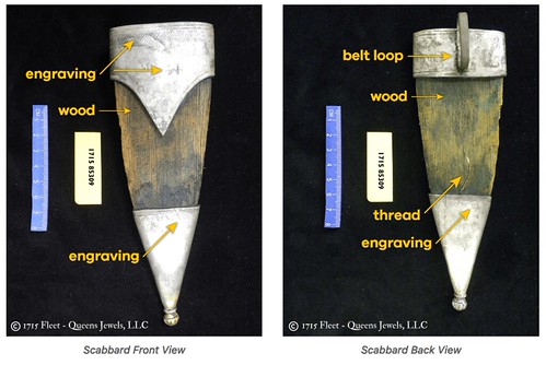 1715 Fleet scabbard as conserved front and back