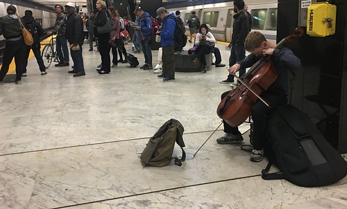 Violinist,  train station Dec 2016