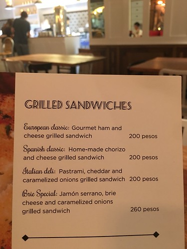 La Marapili grilled sandwiches menu