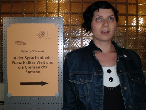 Preparing to give an hourlong colloquium on my dissertation research--in German! Vienna, 2009. Rebecca Schuman: #StudyAbroadBecause it will introduce you to yourself