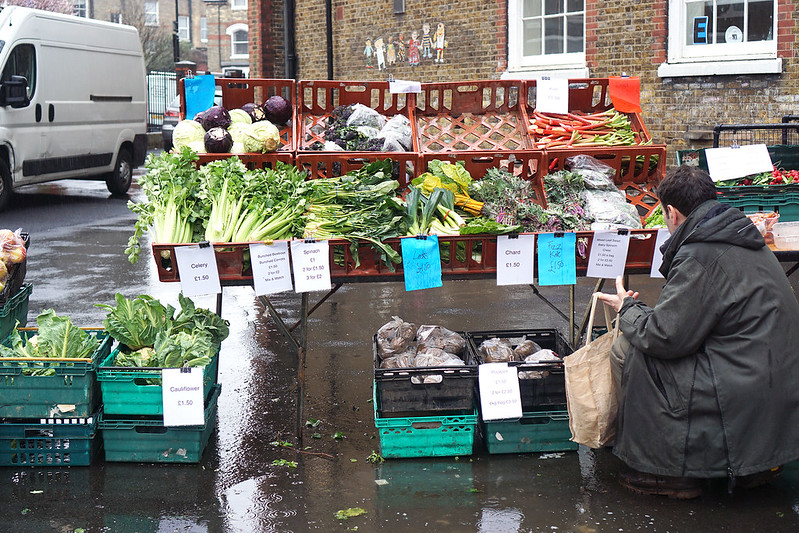 Fruit and vegetable stall in Stroud Green Market | Finsbury Park | North London | My Gluten Free Stroud Green Market guide