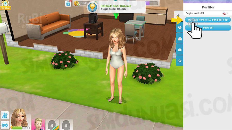 The Sims Mobile Parties Parti Vermek Arkadaş Sim'iyle Bağlantı Kurmak Sim'i Kişilere Eklemek