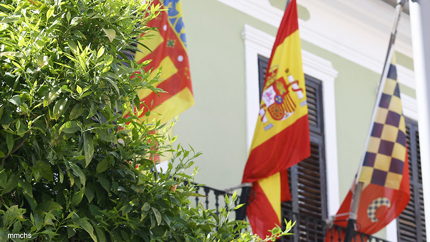 bandera valenciana y española