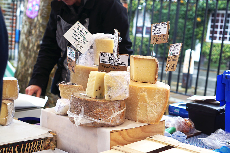 Cheese stall in Stroud Green Market | Finsbury Park | North London | My gluten free Stroud Green Market guide