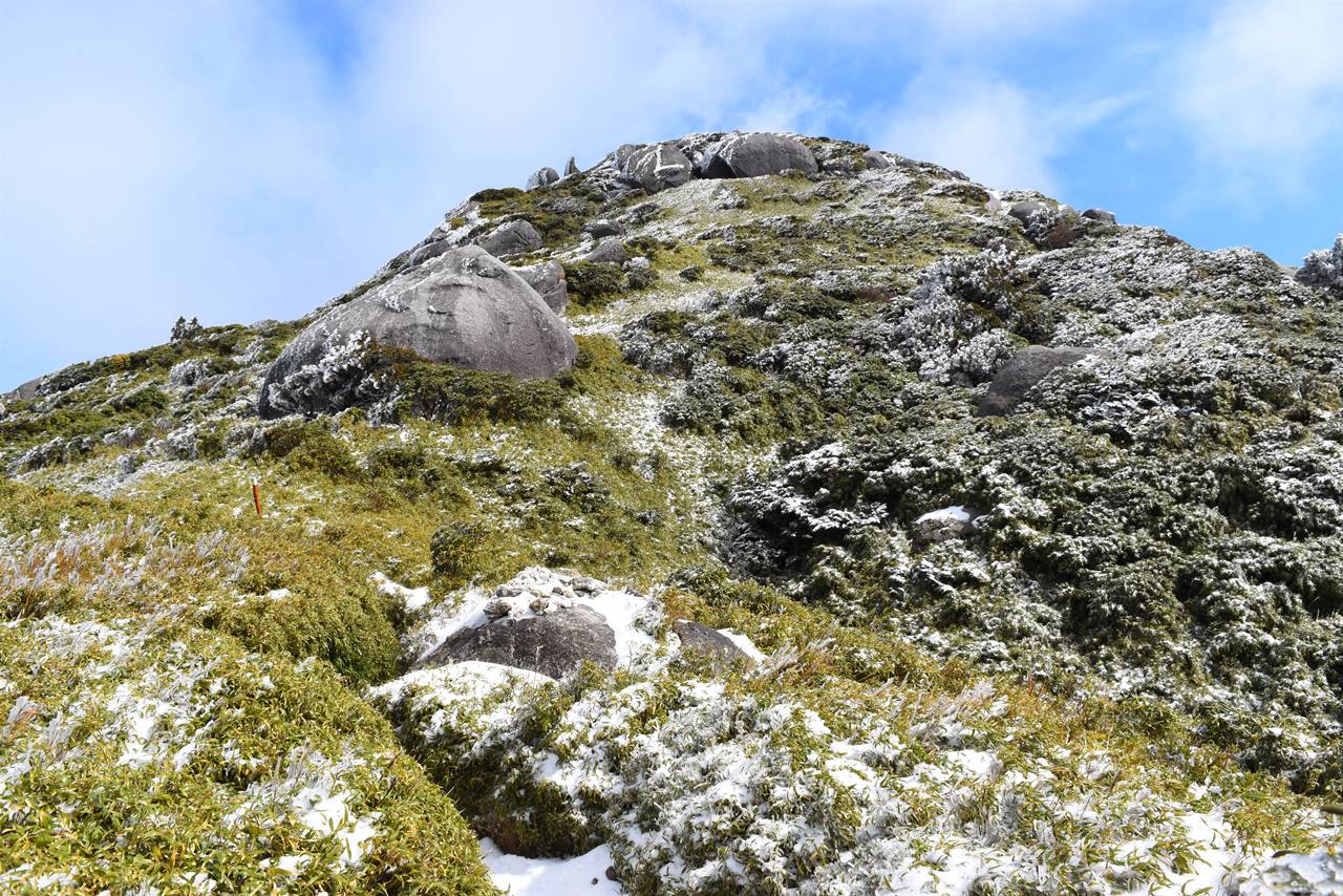 宮之浦岳　巨岩が点在する登山道