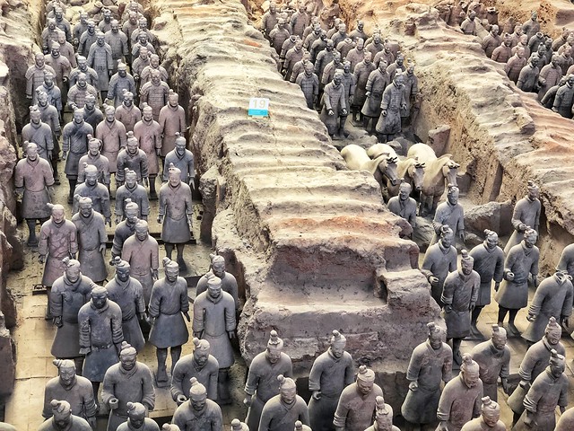 Guerreros de terracota en Xi'an (China)